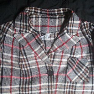 Vintage NPC Fashions Plaid Shirt Jacket Shacket Blazer 3 Pocket